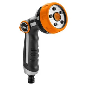 NEO TOOLS pištoľový rozprašovač s reguláciou prúdu 5 funkcií, ZAP/VYP palcom, oranžovo-čierny